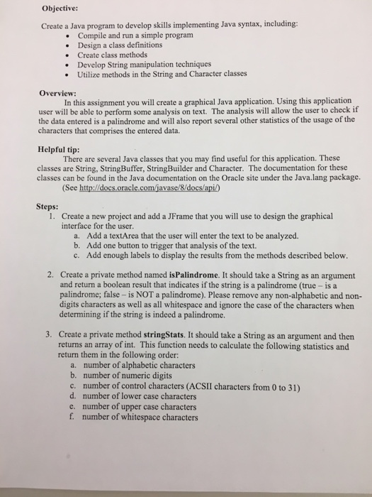  Objective: Create a Java program to develop skills implementing Java syntax,