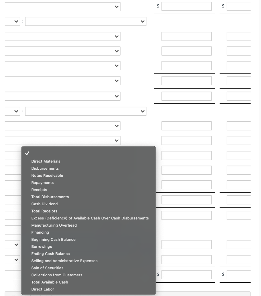 the sale. Sixty percent (60%) of direct materials purchases are paid in