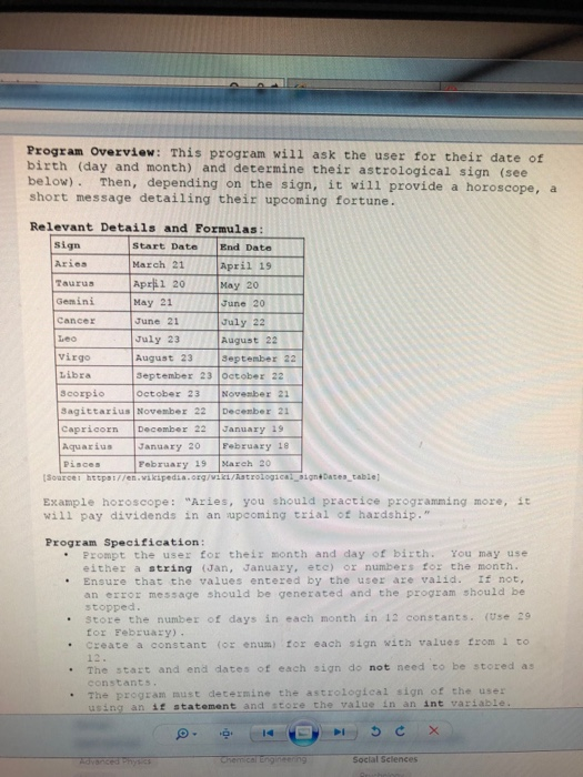  C++ program please help thank you so much !! Program Overview: