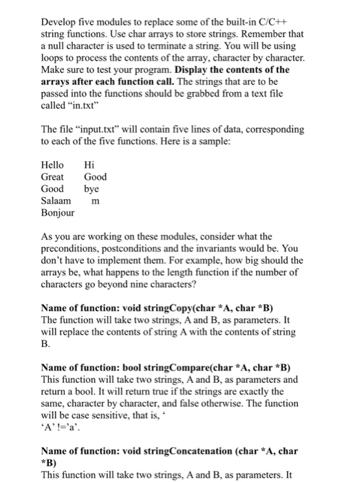 take two strings, A and B, as parameters. It will combine them
