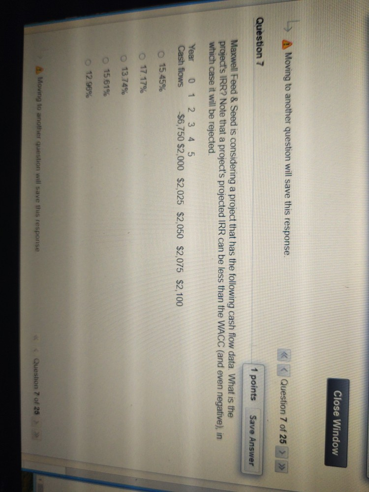  Close Window A Moving to another question will save this response.