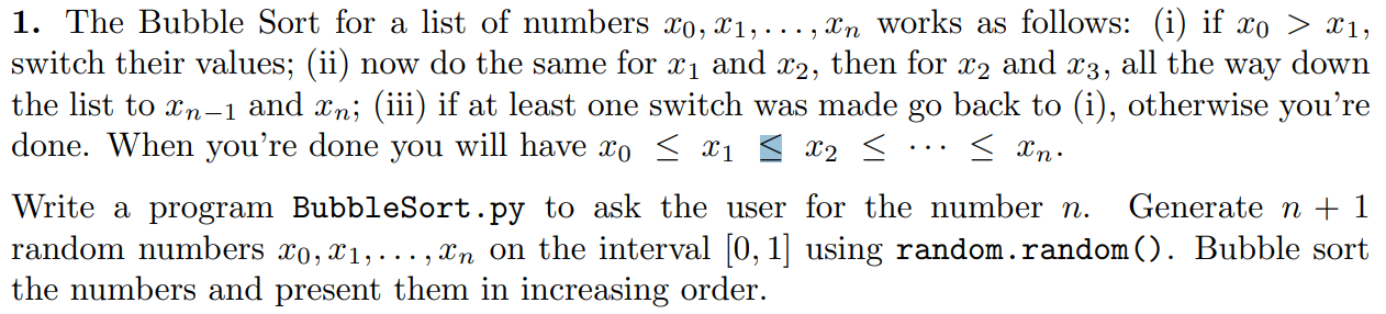 The following is an assignment to be coded using the language Python: