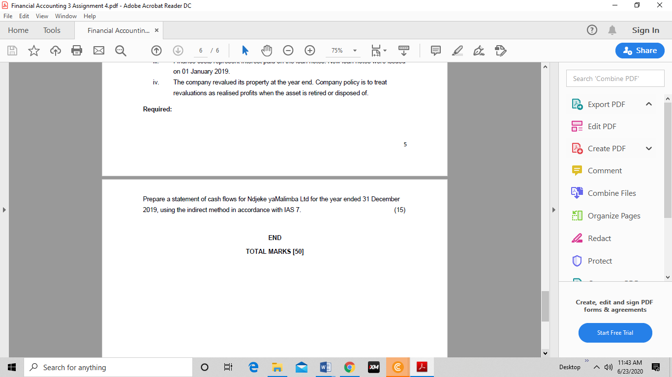 QUESTION 2 [15 MARKS] Below are the statements of financial position for