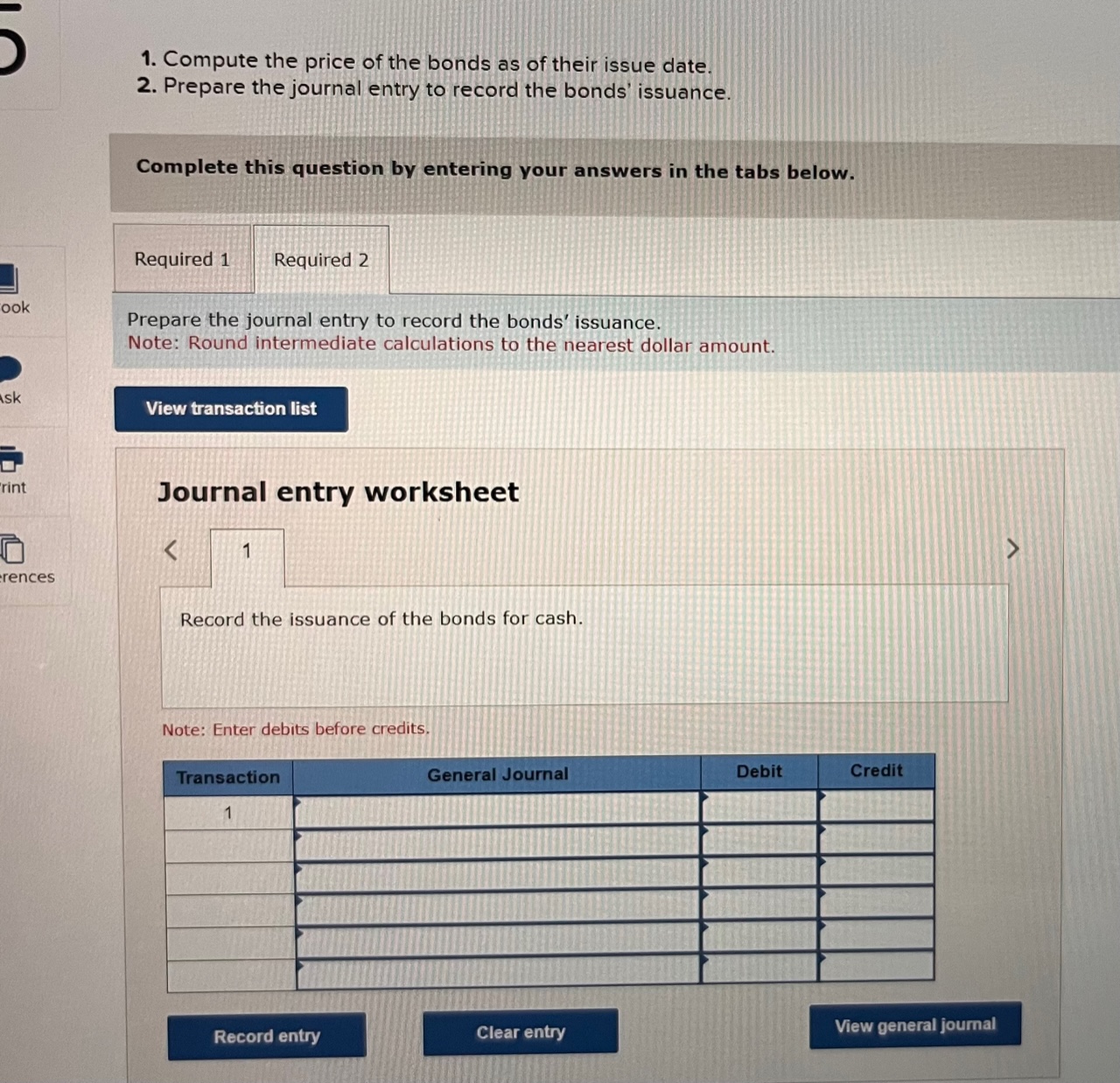 issuance LO C2 Brin Company issues bonds with a par value of