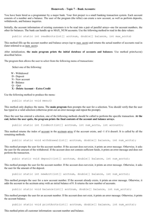  Hi, this program is to be completed through Eclipse Compiler for