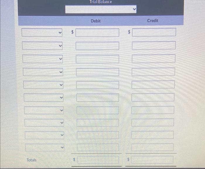 account has been placed in the wrong column, and (2) there is