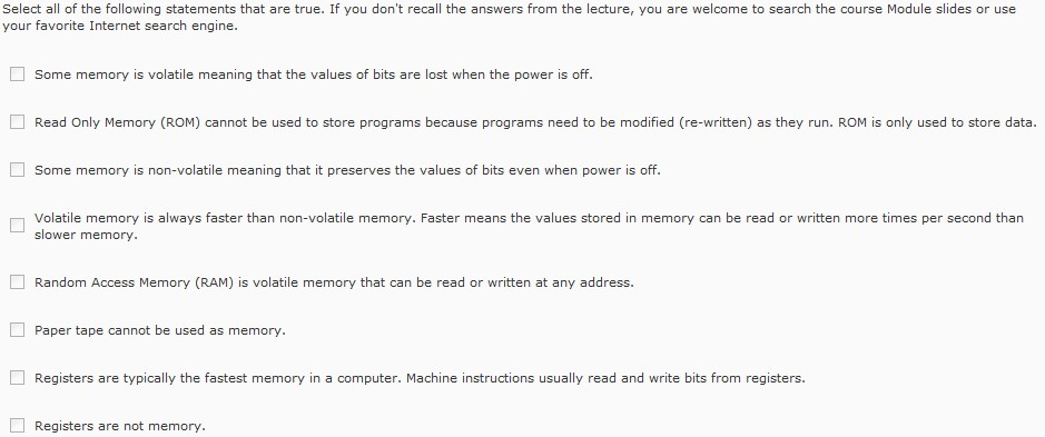 I keep getting this wrong, please help Select all of the following