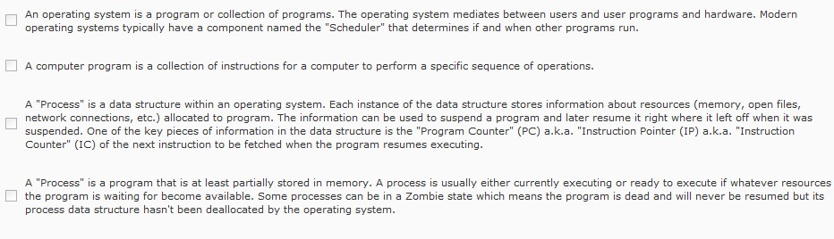 statements that are true. If you don't recall the answers from the