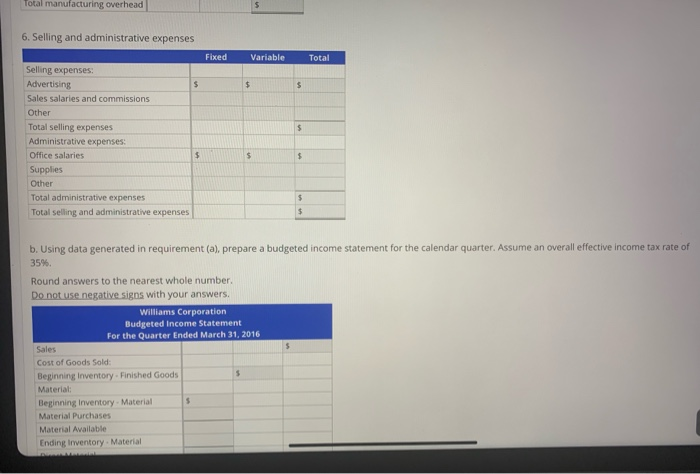 Williams Corporation is planning to manufacture a new product and introduce it