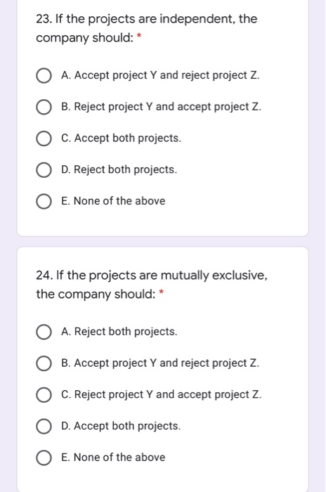with a 12% cost of capital: Project Y Project Z Initial cost
