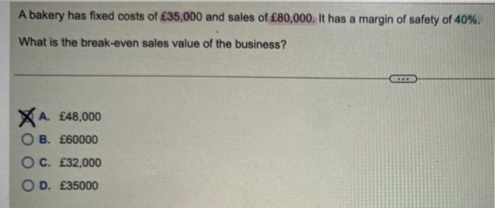why is A the correct answer? please explain step by step A