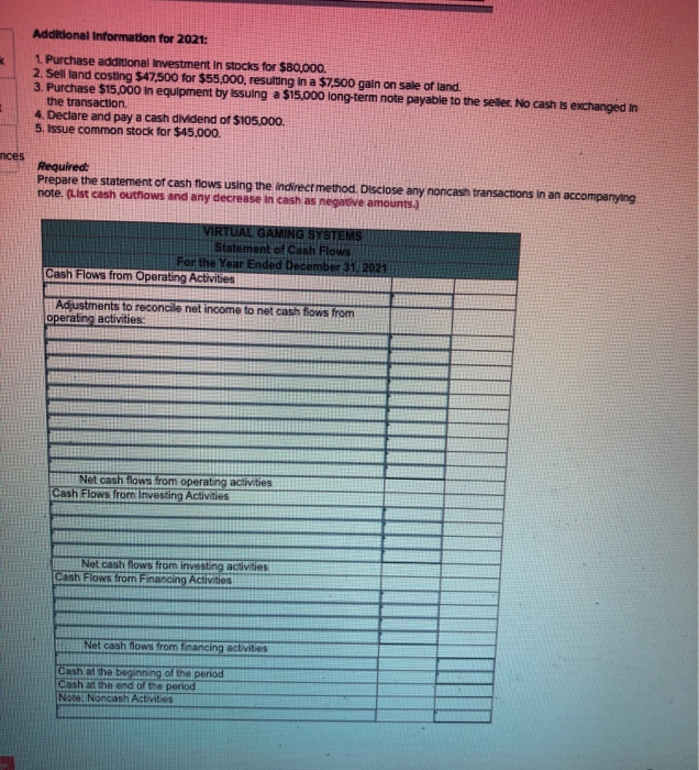 Systems are provided. $2,450,000 7.500 2,457, 500 VIRTUAL GAMING SYSTEMS Income Statement