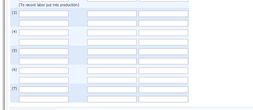 production 1. Materials purchased on account $196,700, and factory wages incurred $94,100