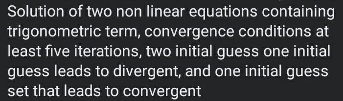 by matlab using newton raphson Solution of two non linear equations