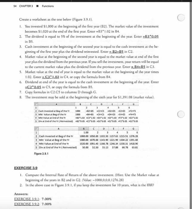  Create a worksheet as the one below (Figure 3.9.1). 1. You