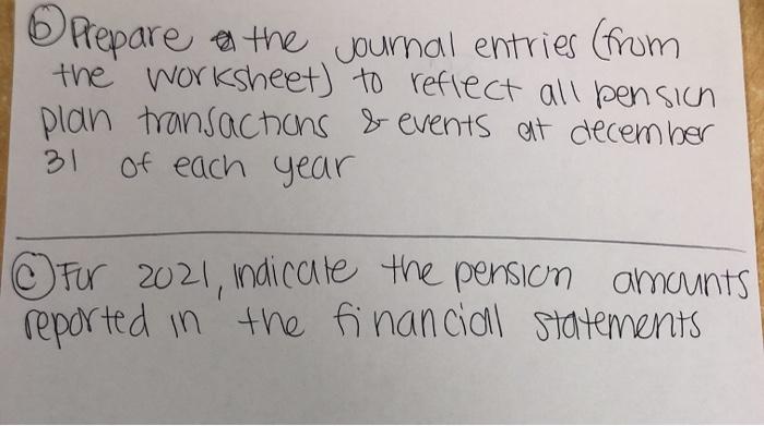 Journal Entries OCI-Prior OCI-Gaind Service Cost Loss Pension Asset/ Liability Liability Pension