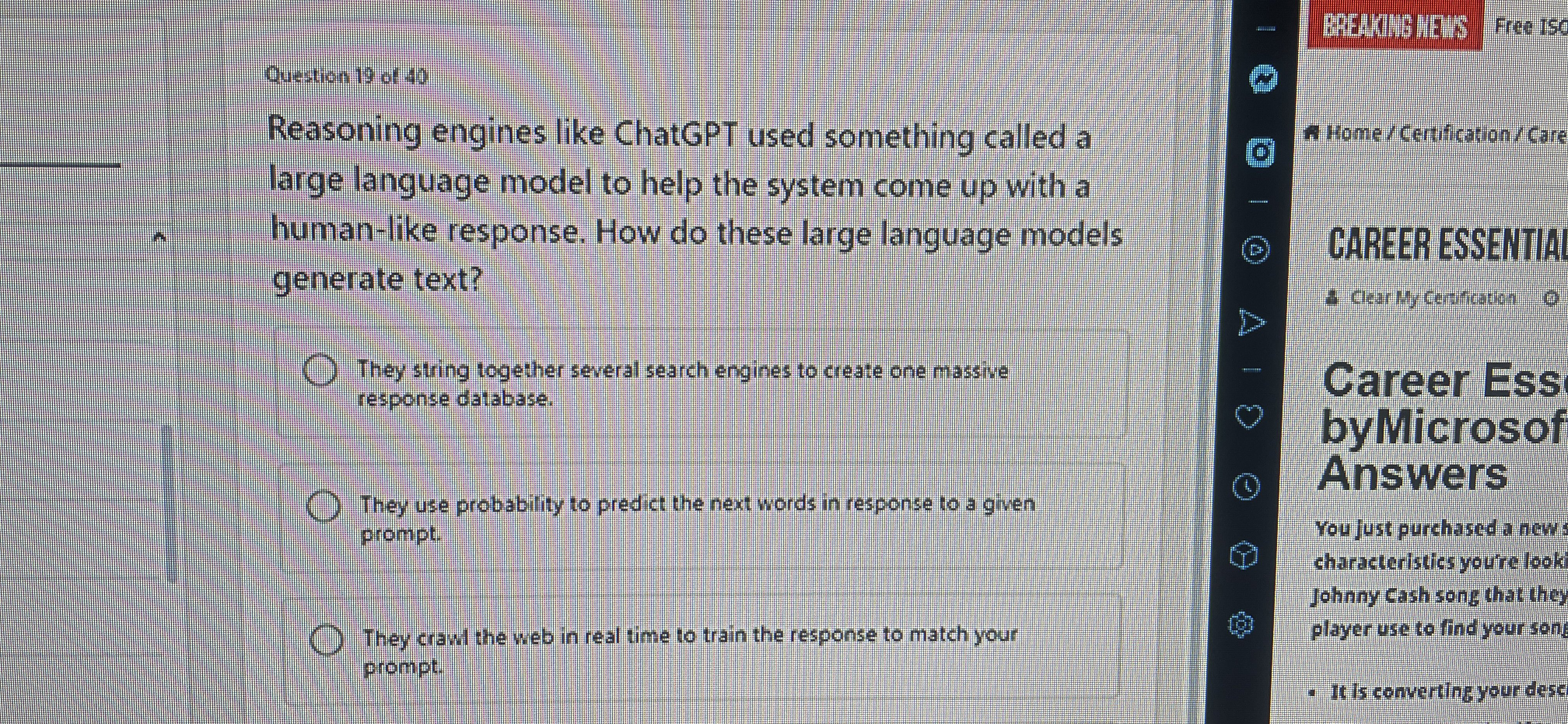  Reasoning engines like chatgpt used something called a large language model