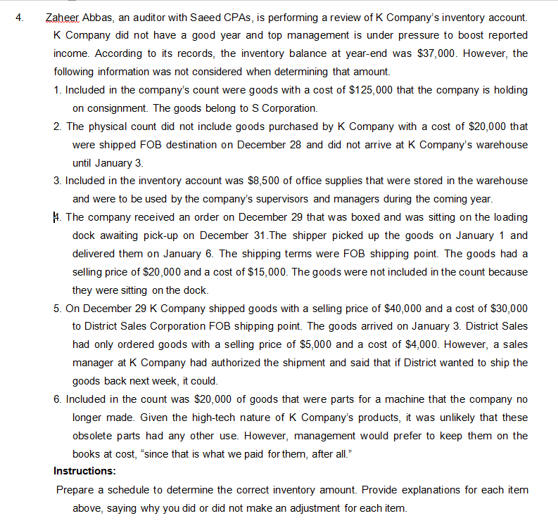 cash. 3. Purchased equipment of $5000 by cash. 5. Incurred 300 of