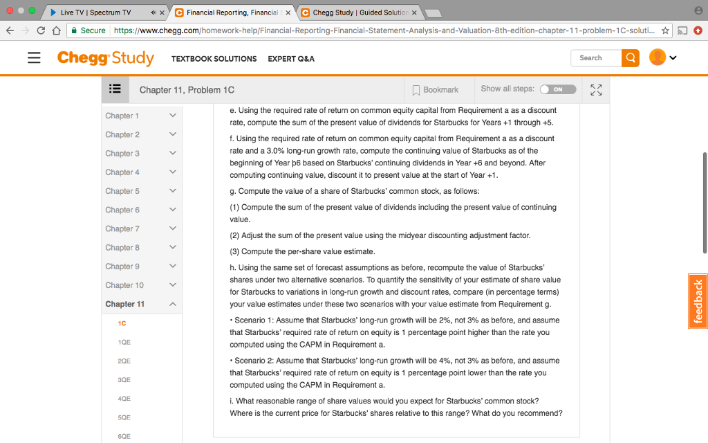 TVISpectrum TV On homework-help/Financial Reporting-Financial-Statement-Analysis-and-valuation-8th-edition-chapter-11-problem-1C-soluti... Secure https:/ www.chegg.com E Chegg Study TEXTBOOK