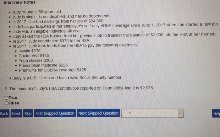  Interview Notes . Judy Young is 58 years old. . Judy