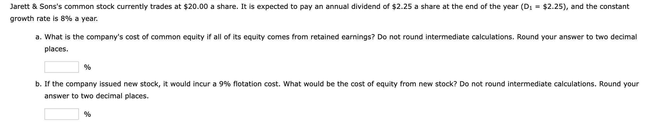  growth rate is 8% a year. places. % answer to two