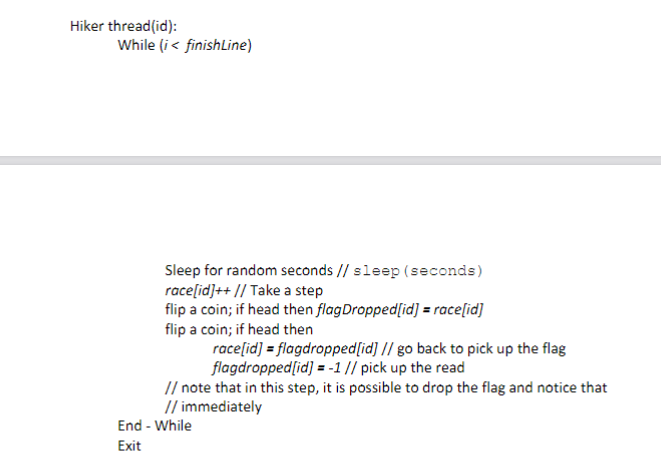 take turns playing a Tic-Tac-Toe game. The main thread creates the board,