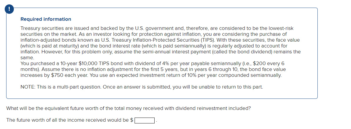  ! Required information Treasury securities are issued and backed by the