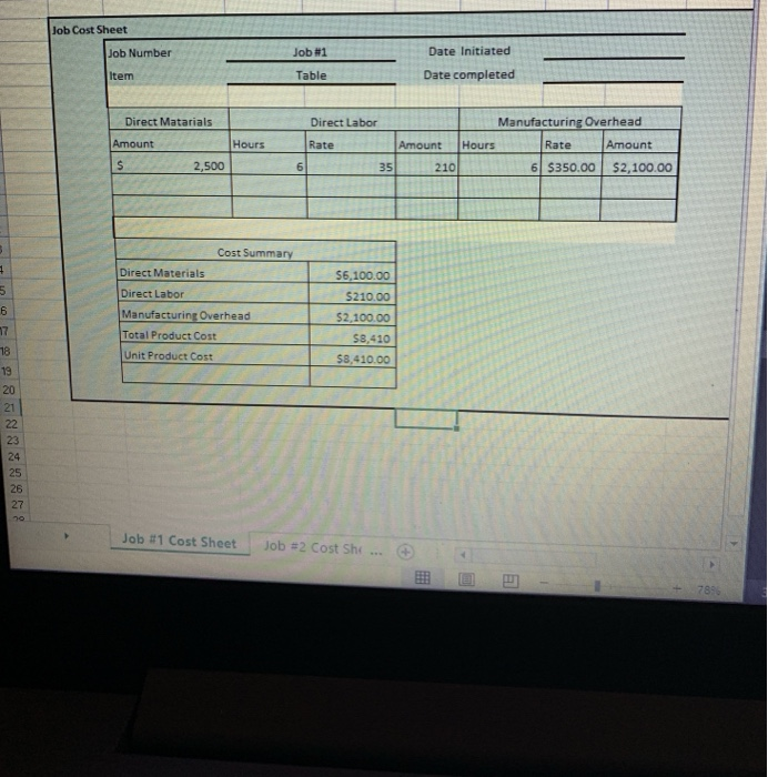  You work for Thunderduck Custom Tables Inc. This is the first
