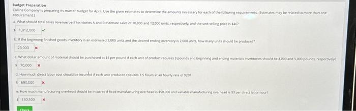  Sudzet Preparation recuirement)