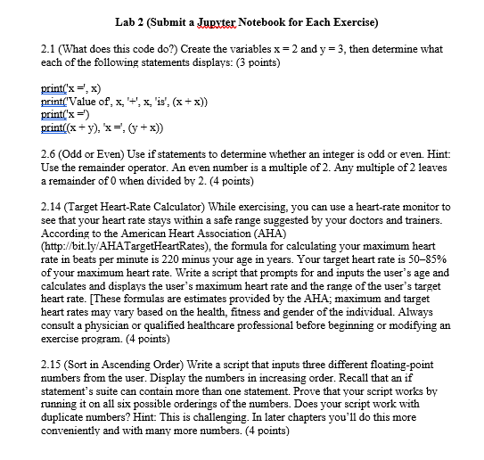  2.1 (What does this code do?) Create the variables x=2 and
