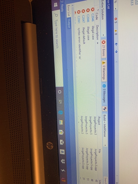 {rec_polar(); break; case 5: {polar(); break; LE 0 100%- Error List Entire