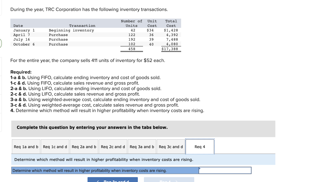 b. Using weighted-average cost, calculate ending inventory and cost of goods sold.