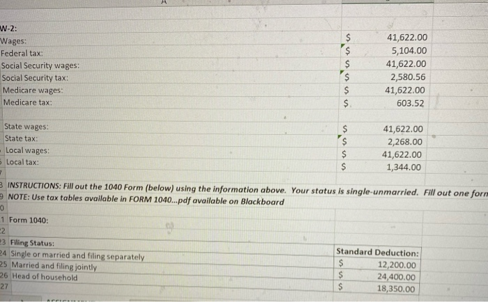  How do i complete table A $ W-2: Wages: Federal tax: