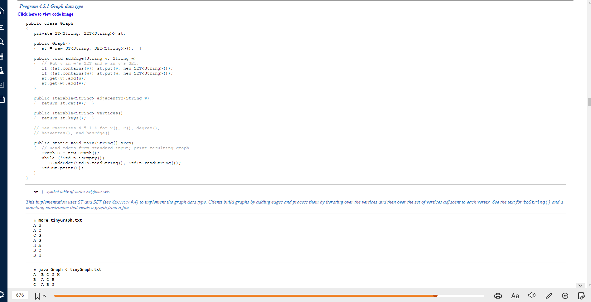 Modify the Graph program given in the textbook (program 4.5.1) to create