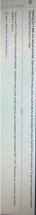 the answer is not 9 nor 9.3 (Solving for n with non-annual