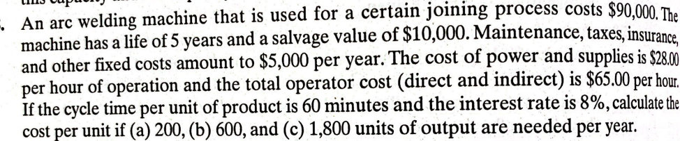  An arc welding machine that is used for a certain joining
