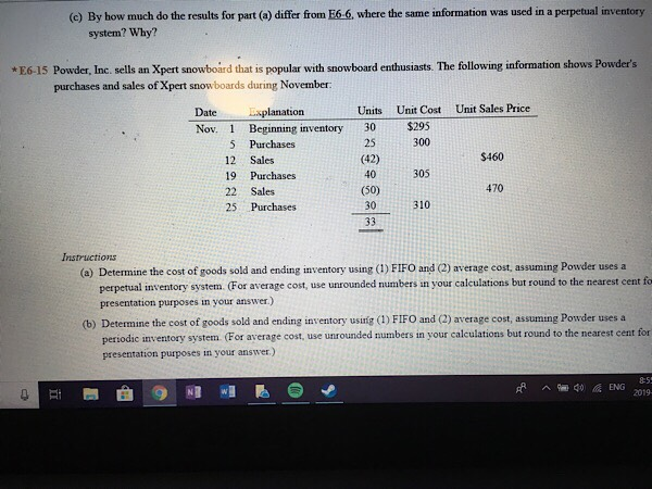 Please show your work. (c) By how much do the results