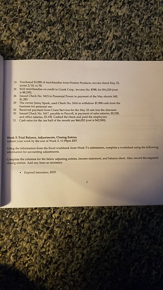 in your new role, Mr. Jones has asked you to prepare the