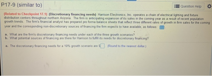  please assist with a& b P17-9 (similar to) E Question Help