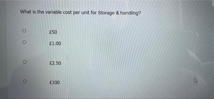 costs and production level is given in the table below; Activity level