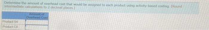 equipment depreciation and indirect labor, are allocated to the cost pools in
