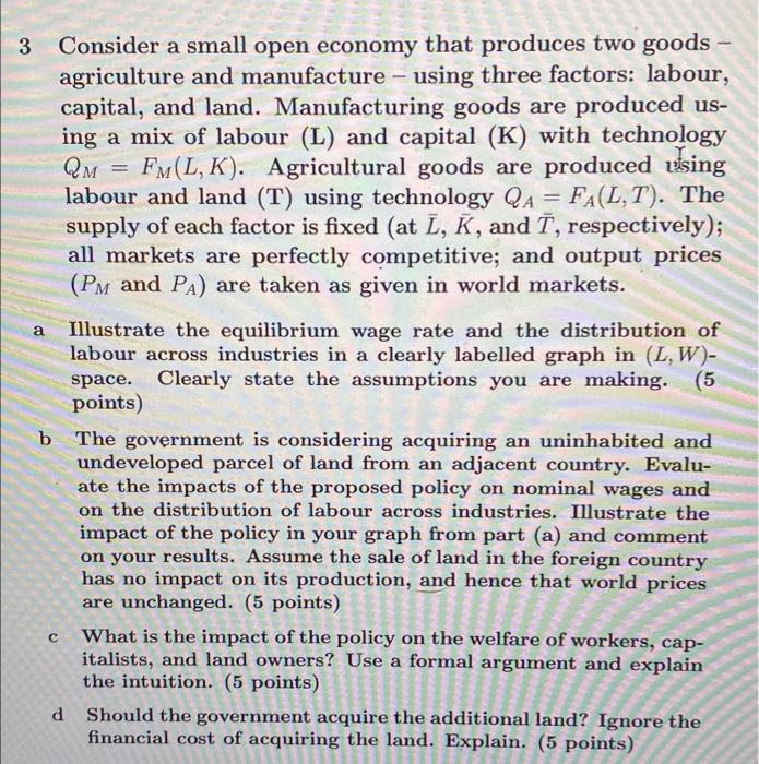  only need b, c, d completed. thankyou! 3 Consider a small