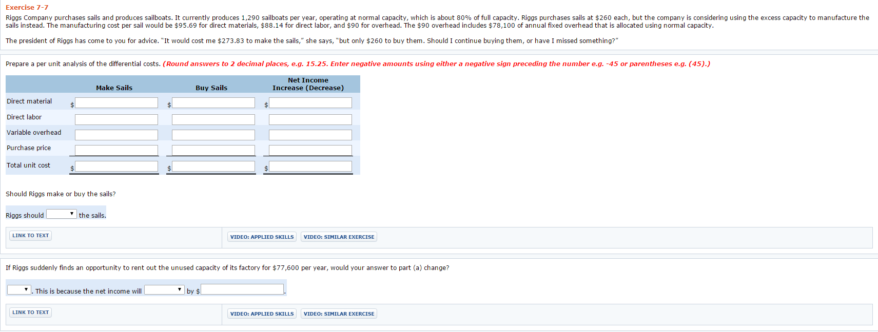 I need help with the following problem: Exercise 7-7 Riggs Company purchases