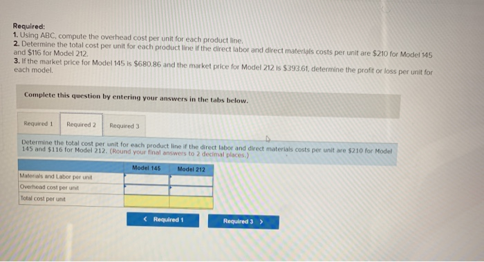 housing assembly in its finishing department. The activities, costs, and drivers associated