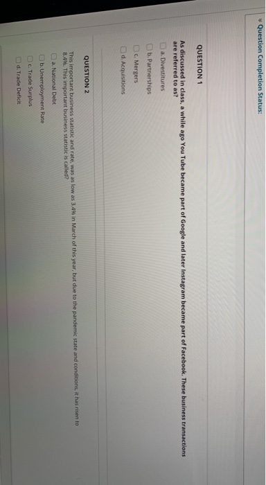  please need help with this questions Question Completion Status: QUESTION 1