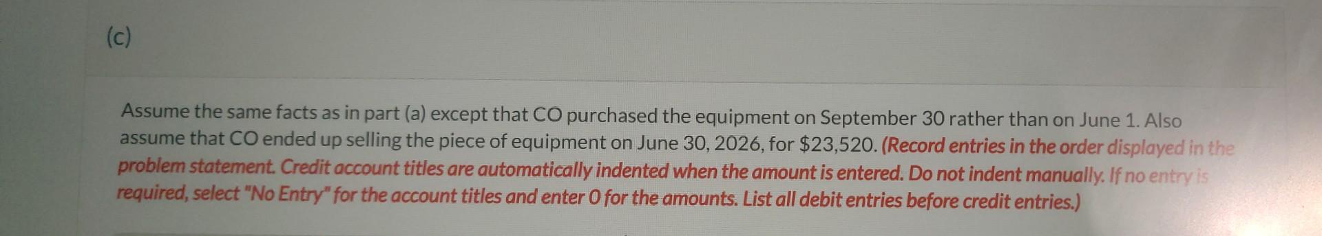 June 1, 2024, Concord Opportunity Ltd. ("CO") purchased a piece of equipment