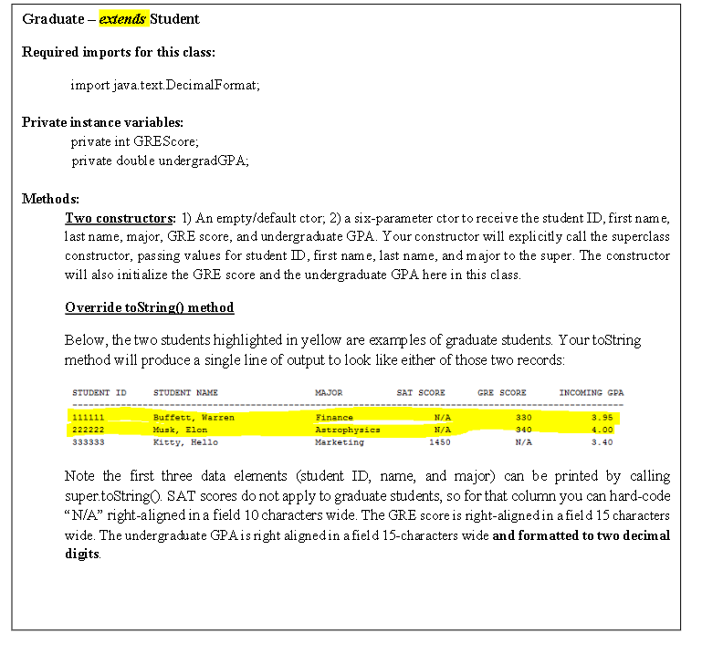 this program you will demonstrate the use of inheritance by coding an