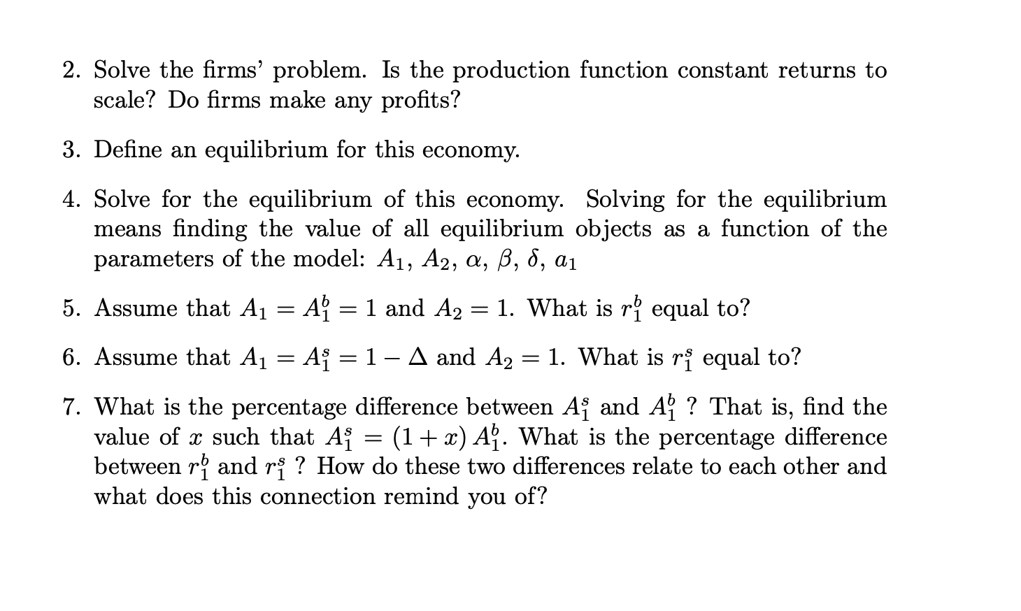 2-period economy in which Yt AtKt. The households start with a quantity