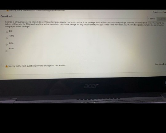 que consists anive Question 9 1 points Georges a travel agent.
