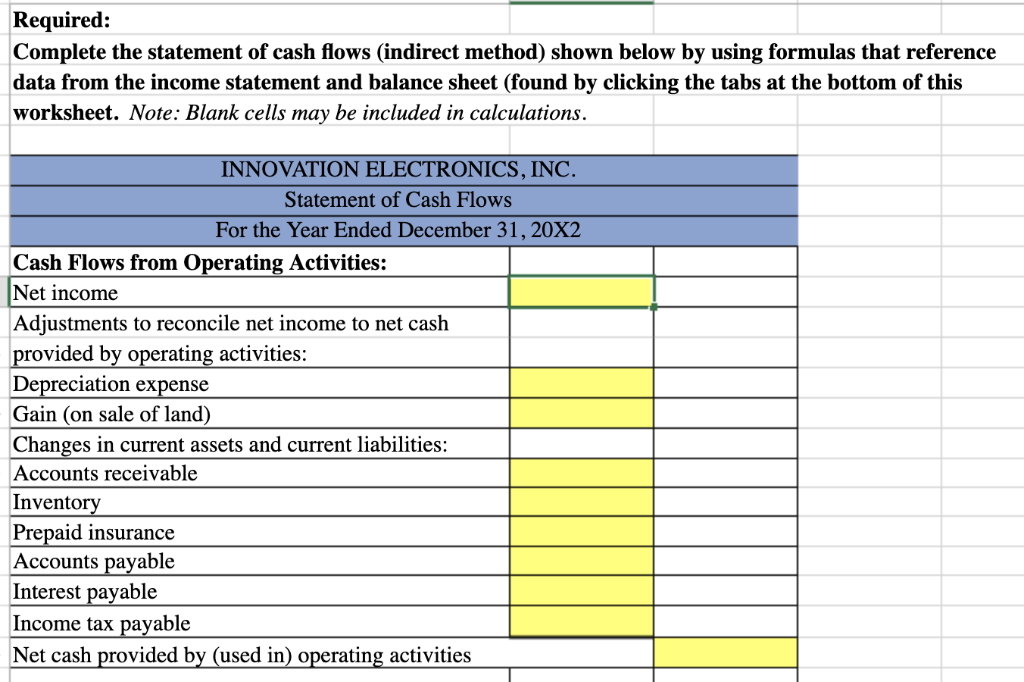NOT THE ACTUAL NUMBER) the yellow cells are the ones that need